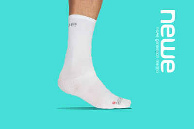 merino cycling socks- White & grey